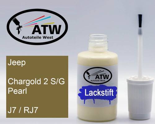Jeep, Chargold 2 S/G Pearl, J7 / RJ7: 20ml Lackstift, von ATW Autoteile West.